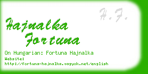 hajnalka fortuna business card